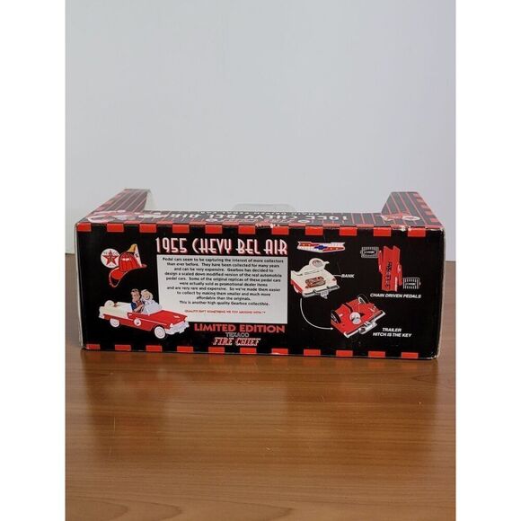 Texaco Fire Chief Black 1955 Chevy Bel Air Diecast Pedal Car By Gearbox #A67 - Picture 4 of 11